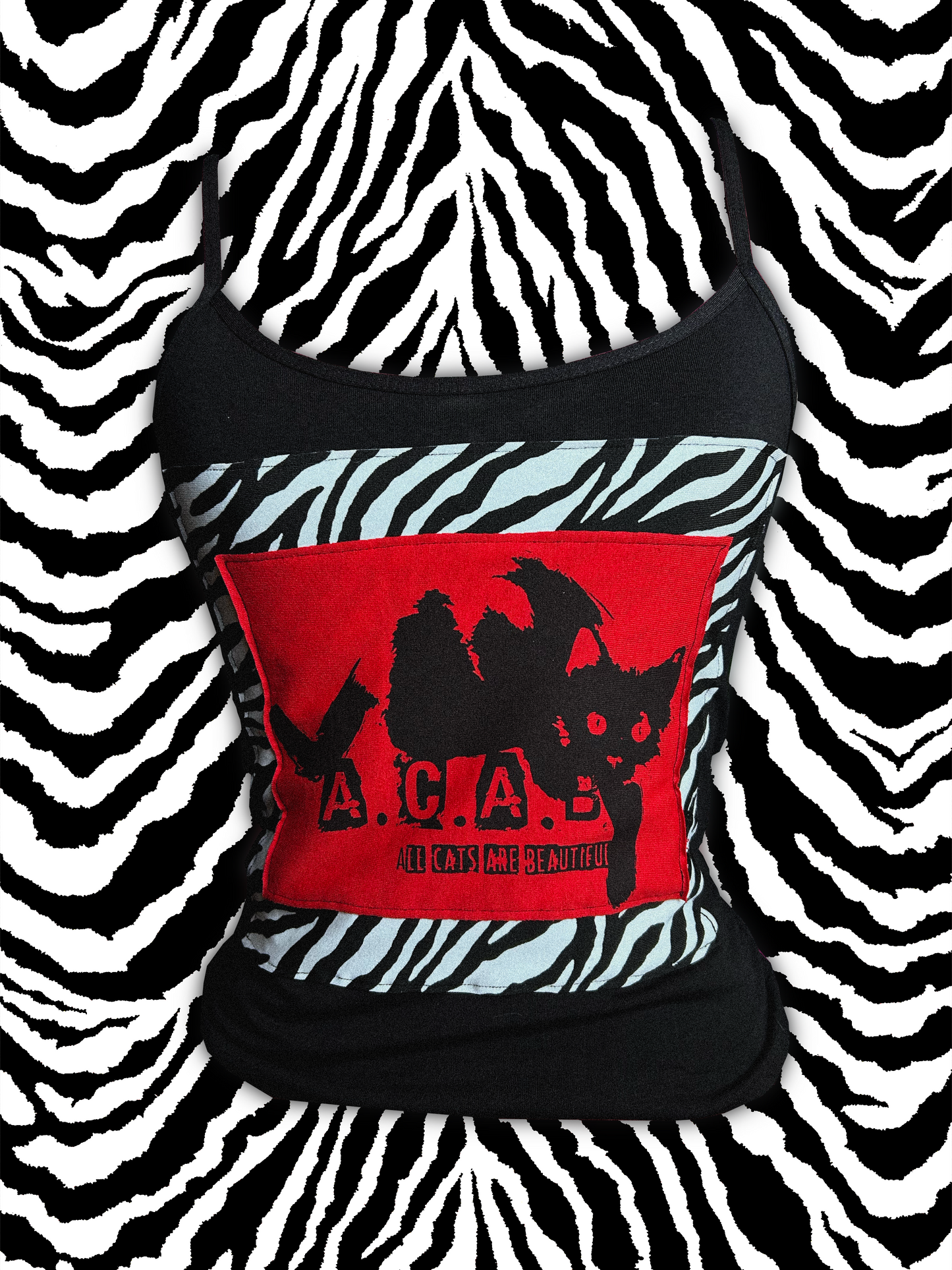 "ACAB" handmade Black Tank Top