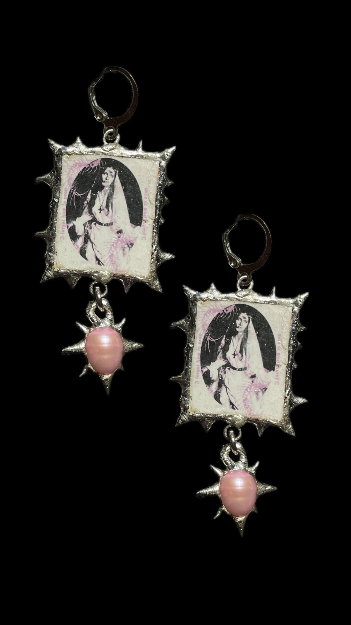 “I Forgot How To Pray” Parizart x Rosmarillium handmade earrings