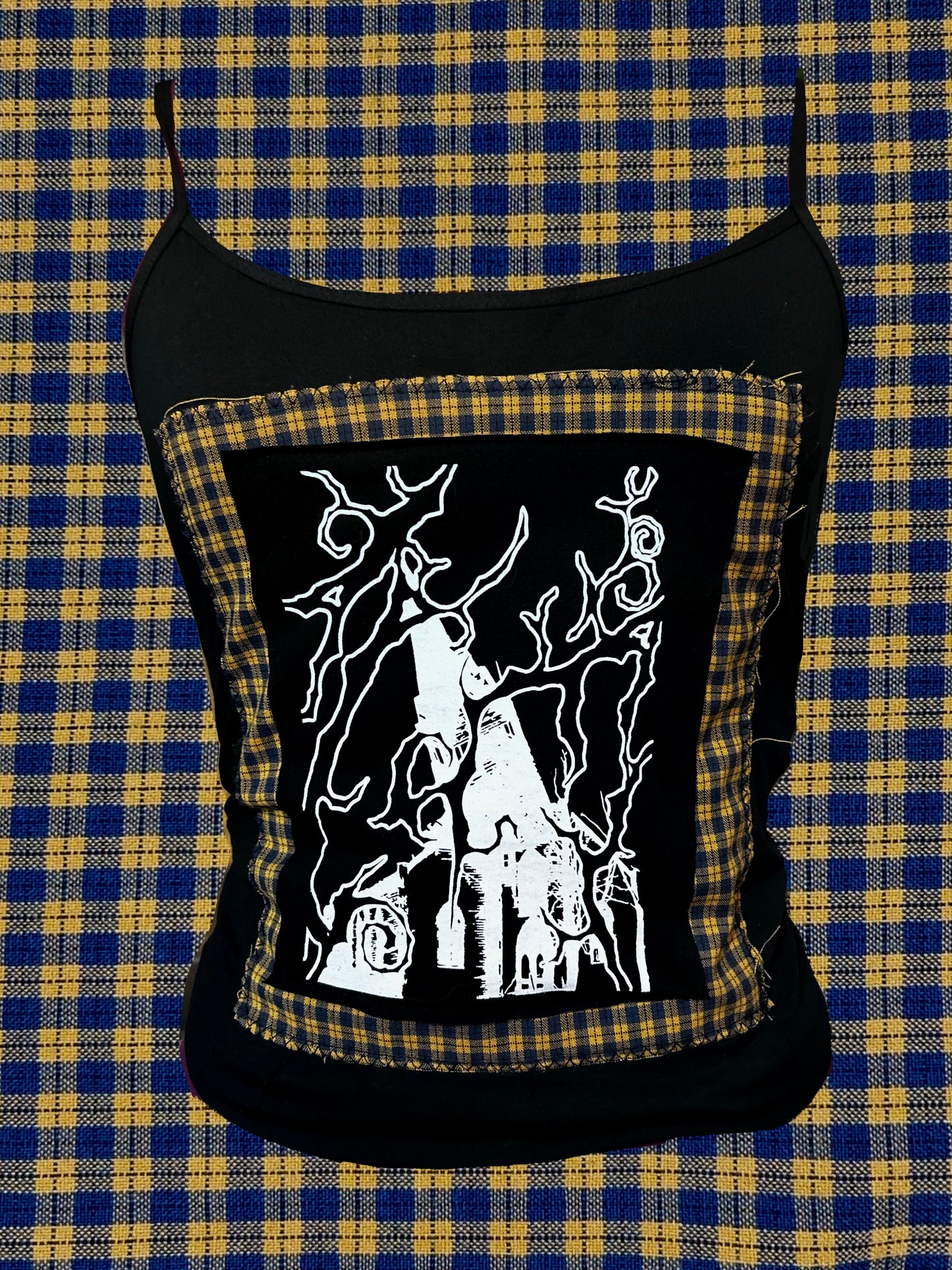 “EYΛOΓICON” handmade black tank top