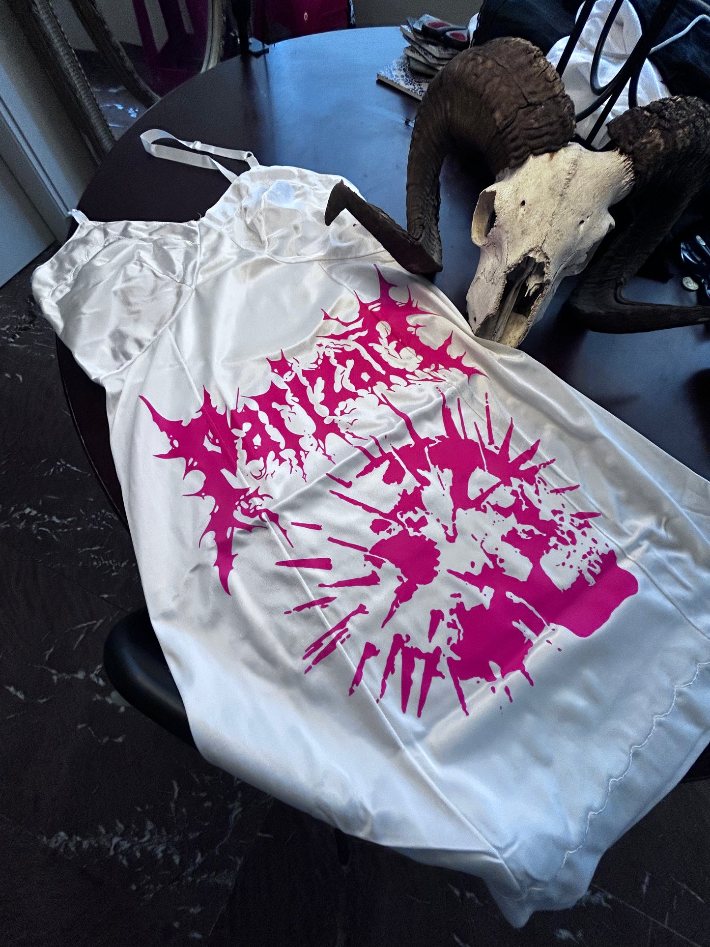 "PARIZART" White Slip Dress