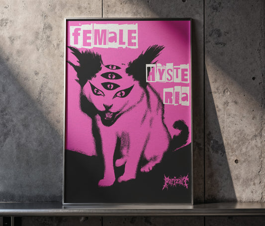Hysteria Cat Art Print