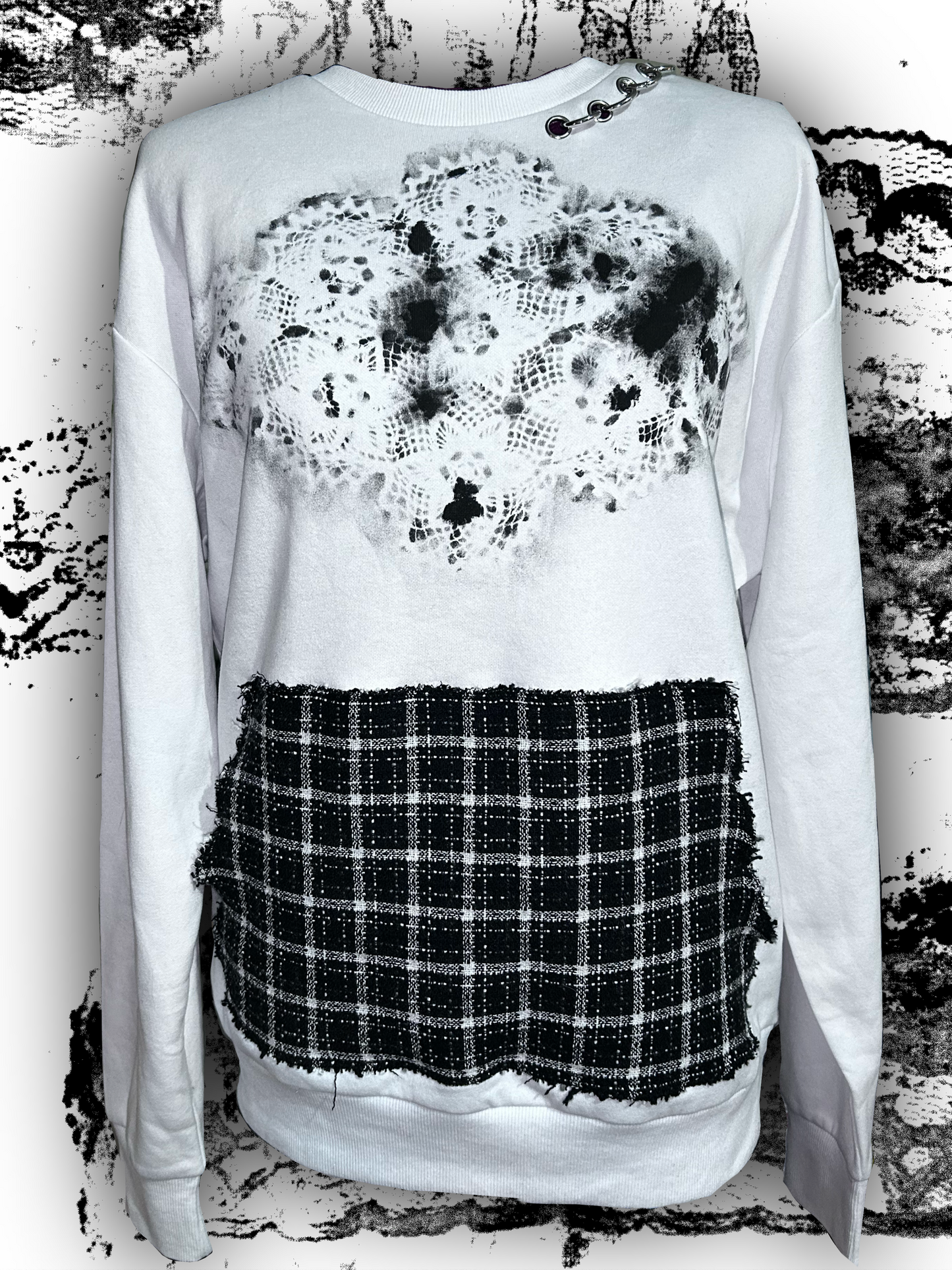 One–of–one reworked hoodie