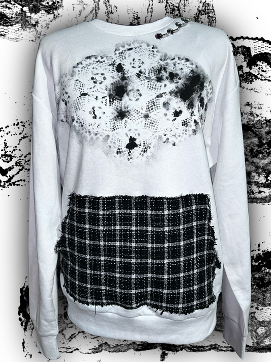 One–of–one reworked hoodie