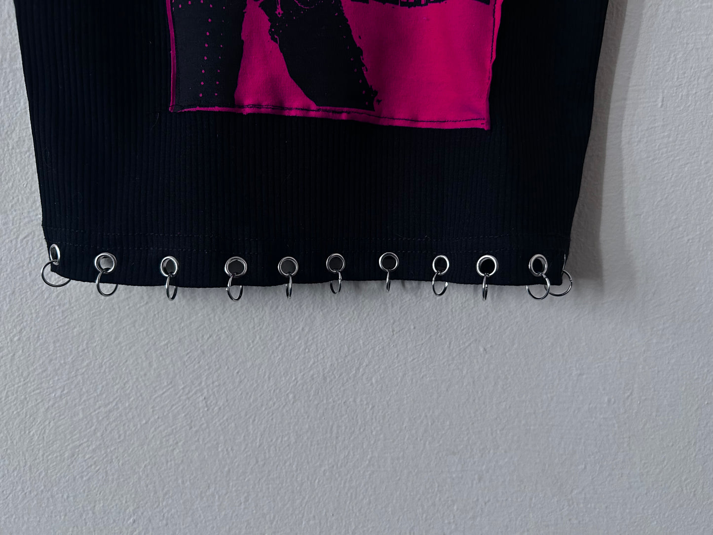 "Hex the patriarchy" handmade Black Top