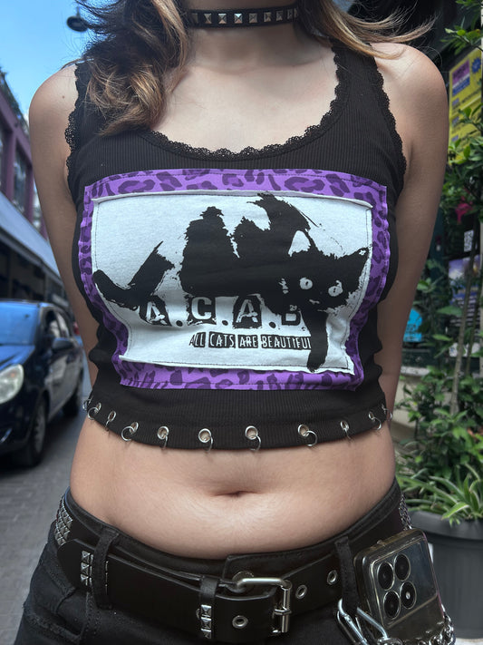 "ACAB" handmade Black Top