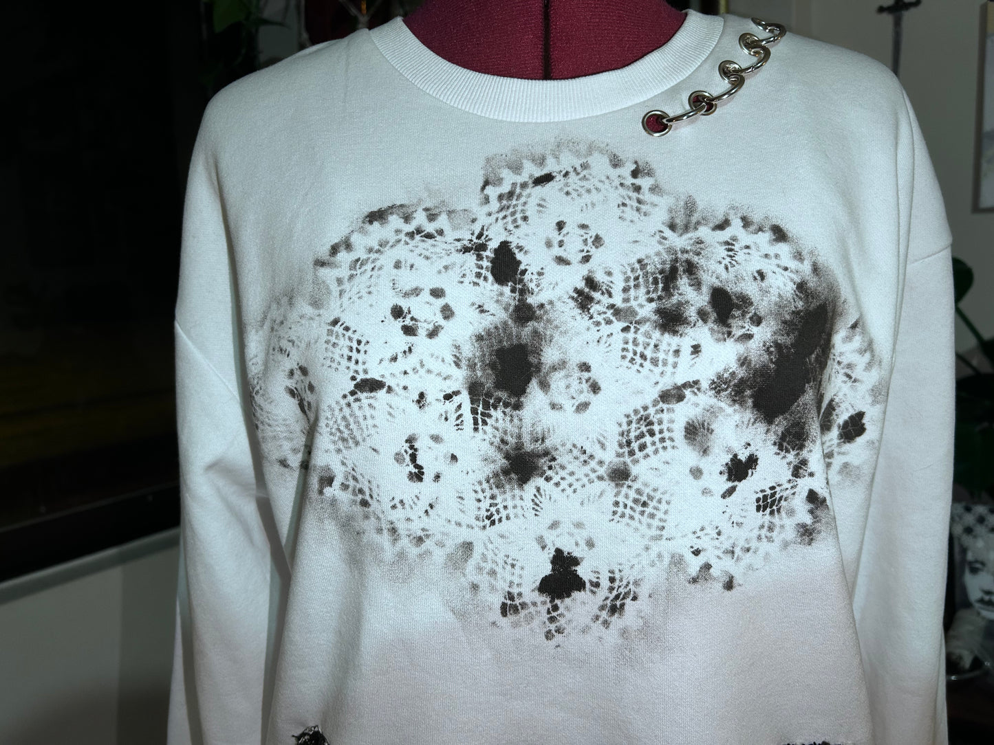 One–of–one reworked hoodie