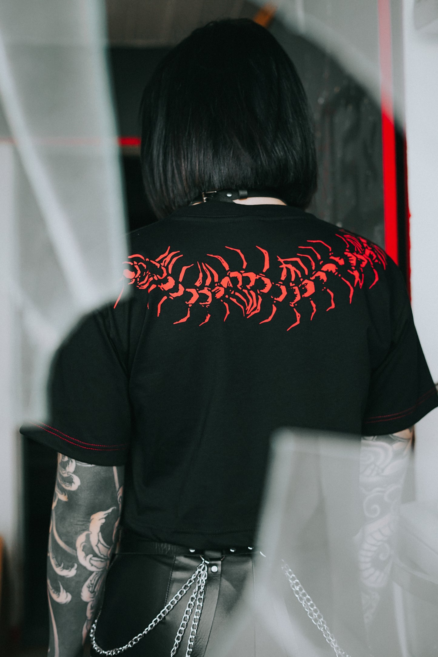 Arachnet X Parizart “Under The Skin” Collab Crop Top Tee