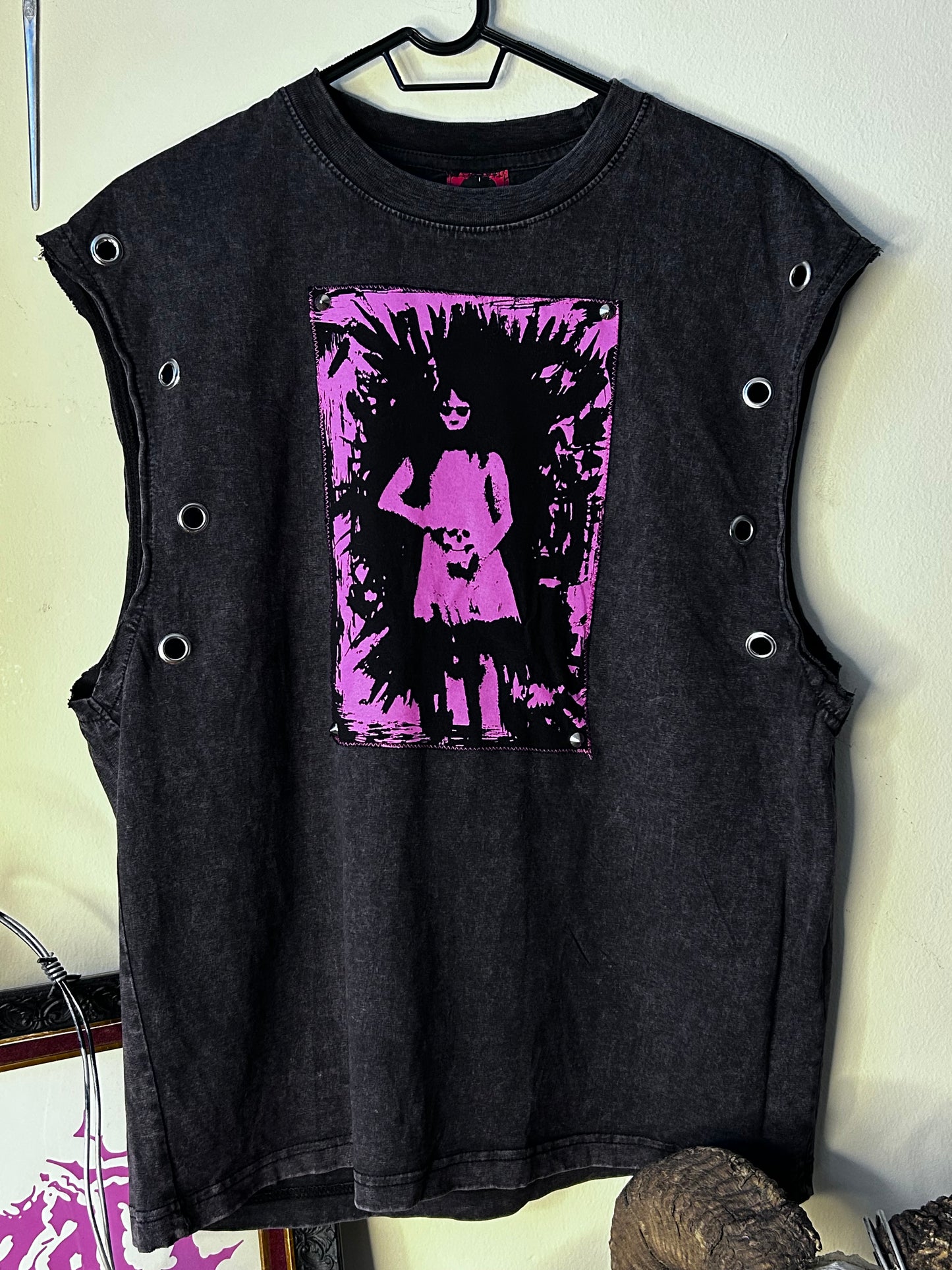 Reworked sleeves top unisex Medium (baggy)